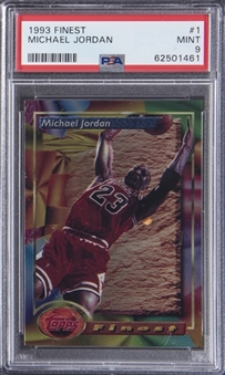 1993-94 Topps Finest #1 Michael Jordan – PSA MINT 9